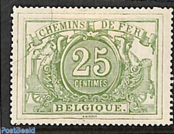 Belgium 1882 25c, Railway Stamp, Stamp Out Of Set, Unused (hinged) - Nuovi