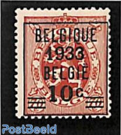 Belgium 1933 10c On 70c, Stamp Out Of Set, Unused (hinged) - Nuevos