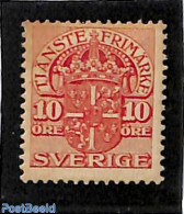 Sweden 1910 On Service 10o, Stamp Out Of Set, Unused (hinged) - Otros & Sin Clasificación