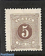Sweden 1874 Postage Due, 5o, Perf. 14, Stamp Out Of Set, Unused (hinged) - Sonstige & Ohne Zuordnung