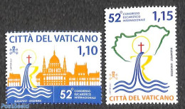 Vatican 2021 Eucharistic Congress Budapest 2v, Mint NH, Religion - Religion - Nuevos