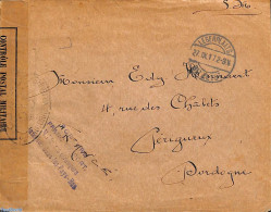 Netherlands 1917 Letter From LEGERPLAATS BIJ ZEIST To Perigueux, Postal History, History - World War I - Censored Mail - Brieven En Documenten