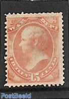 United States Of America 1873 War Dept. 15c, Stamp Out Of Set, Without Gum, Unused (hinged) - Neufs