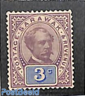 Malaysia 1888 Sarawak, 3c, Stamp Out Of Set, Unused (hinged) - Autres & Non Classés