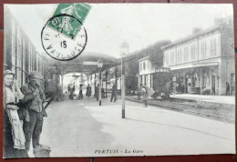 CPA PERTUIS (84) - La Gare - TBE 1915 - Pertuis