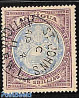 Antigua & Barbuda 1908 1sh, WM Multiple Crown-CA, Used, Unused (hinged) - Antigua E Barbuda (1981-...)