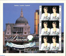 Tanzania 1998 Death Of Diana M/s, Mint NH, History - Charles & Diana - Kings & Queens (Royalty) - Familles Royales