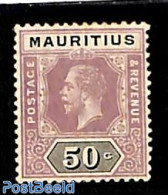 Mauritius 1912 50c, WM Multiple Crown-CA, Stamp Out Of Set, Unused (hinged) - Maurice (1968-...)