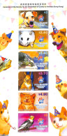Hong Kong 2021 Animal Protection 6v M/s S-a, Mint NH, Nature - Animals (others & Mixed) - Birds - Cats - Dogs - Rabbit.. - Nuevos