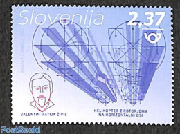 Slovenia 2021 Valentin Matija Zivic 1v, Mint NH, Transport - Zeppelins - Zeppeline