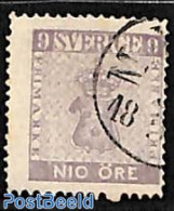 Sweden 1858 9o, Used, Used Stamps - Gebruikt