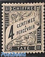 France 1881 4c, Postage Due, Stamp Out Of Set, Unused (hinged) - Andere & Zonder Classificatie