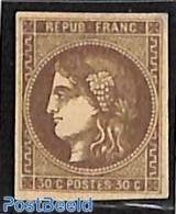 France 1870 30c, Brown, Unused, Unused (hinged) - Nuovi