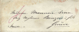 FRANCE Préphilatélie 1847: LSC De Paris Pour Genève (Suisse) Taxée 4 - 1801-1848: Voorlopers XIX