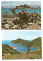 The CORAL ISLAND - 2 Postcards Lot - GULF Of EILAT - ISRAEL - - Israël