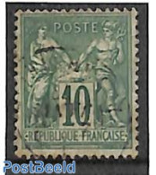 France 1876 10c Green, Type II, Used, Used Stamps - Gebraucht