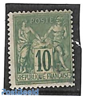 France 1876 10c Green, Type II, Used, Used Stamps - Usados