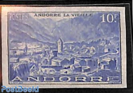 Andorra, French Post 1946 10F, Imperforated, Stamp Out Of Set, Mint NH, Religion - Churches, Temples, Mosques, Synagog.. - Ungebraucht