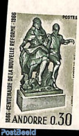 Andorra, French Post 1967 Administrative Reforms 1v, Imperforated, Mint NH, Art - Sculpture - Ungebraucht