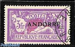 Andorra, French Post 1931 3FR, Used, Used Stamps - Usados