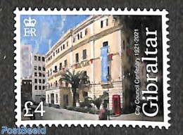 Gibraltar 2021 100 Years City Council 1v, Mint NH - Gibraltar