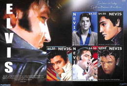 Nevis 2021 Elvis Presley 5v M/s, Mint NH, Performance Art - Elvis Presley - Music - Elvis Presley