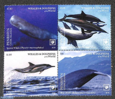 Penrhyn 2020 Whales 4v [+], Mint NH, Nature - Sea Mammals - Penrhyn