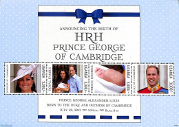 Uganda 2013 Birth Of Prince George 4v M/s, Mint NH, History - Kings & Queens (Royalty) - Königshäuser, Adel