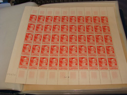 N° 926 En Feuille De 50 Timbres Entières Neuves - Ganze Bögen