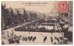 (33) 183, Bordeaux, Gorce, Inauguration Du Moument Gambetta, Défilé Des Sociétés De Gymnastique - Bordeaux