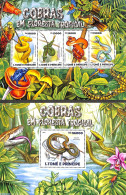 Sao Tome/Principe 2015 Cobras 2 S/s, Mint NH, Nature - Reptiles - Snakes - Sao Tome Et Principe