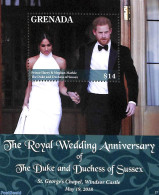 Grenada 2021 Prince Harry & Meghan Wedding 3rd Anniv. S/s, Mint NH, History - Kings & Queens (Royalty) - Case Reali