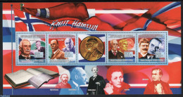 Guinea, Republic 2009 Knut Hamsun M/s, Mint NH, History - Flags - Germans - Nobel Prize Winners - Art - Authors - Nobelpreisträger