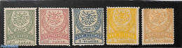 Turkey 1890 Definitives 5v, Unused (hinged) - Andere & Zonder Classificatie