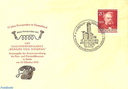 Germany, Berlin 1952 Werner Von Siemens 1v, FDC, First Day Cover, Science - Various - Inventors - Industry - Other & Unclassified