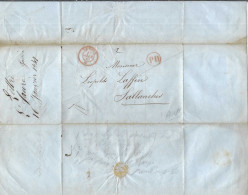 SUISSE Préphilatélie 1847: LAC De Genève Pour Sallanches (Sardaigne) En PD - ...-1845 Prephilately