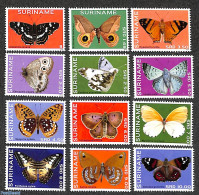 Suriname, Republic 2014 Butterflies 12v, Mint NH, Nature - Butterflies - Suriname