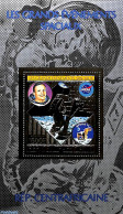 Central Africa 1980 Moonlanding, Gold S/s, Mint NH, Transport - Space Exploration - República Centroafricana
