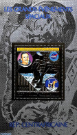 Central Africa 1980 Moonlanding, Gold S/s, Mint NH, Transport - Space Exploration - Centrafricaine (République)