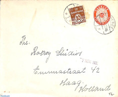 Denmark 1932 Envelope 15o, Uprated To Holland, Used Postal Stationary - Cartas & Documentos