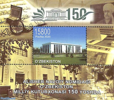 Uzbekistan 2020 150 Years Public Library S/s, Mint NH, Art - Libraries - Uzbekistán