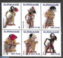 Suriname, Republic 2021 Wajang Puppets 6v [++], Mint NH, Performance Art - Theatre - Theater