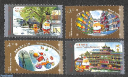 Hong Kong 2021 Christmas, Tourism 4v, Mint NH, Religion - Various - Christmas - Tourism - Unused Stamps