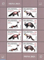 Bosnia Herzegovina - Croatic Adm. 2021 Fauna M/s, Mint NH, Nature - Animals (others & Mixed) - Wild Mammals - Bosnië En Herzegovina