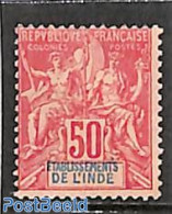 French India 1892 50c, Stamp Out Of Set, Unused (hinged) - Nuevos