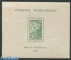 Martinique 1937 Paris Exposition S/s, Unused (hinged), Transport - Ships And Boats - Schiffe