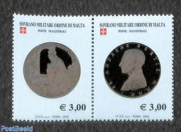 Sovereign Order Of Malta 2005 Coins 2v [:], Mint NH, Various - Money On Stamps - Monnaies