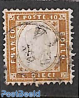 Italy 1862 10c, Brown, Used, Used Stamps - Sonstige & Ohne Zuordnung