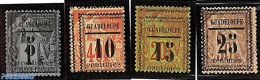 Guadeloupe 1889 Overprints 4v, Unused (hinged) - Ungebraucht