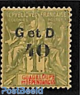 Guadeloupe 1903 40c On 1fr, Stamp Out Of Set, Unused (hinged) - Nuevos
